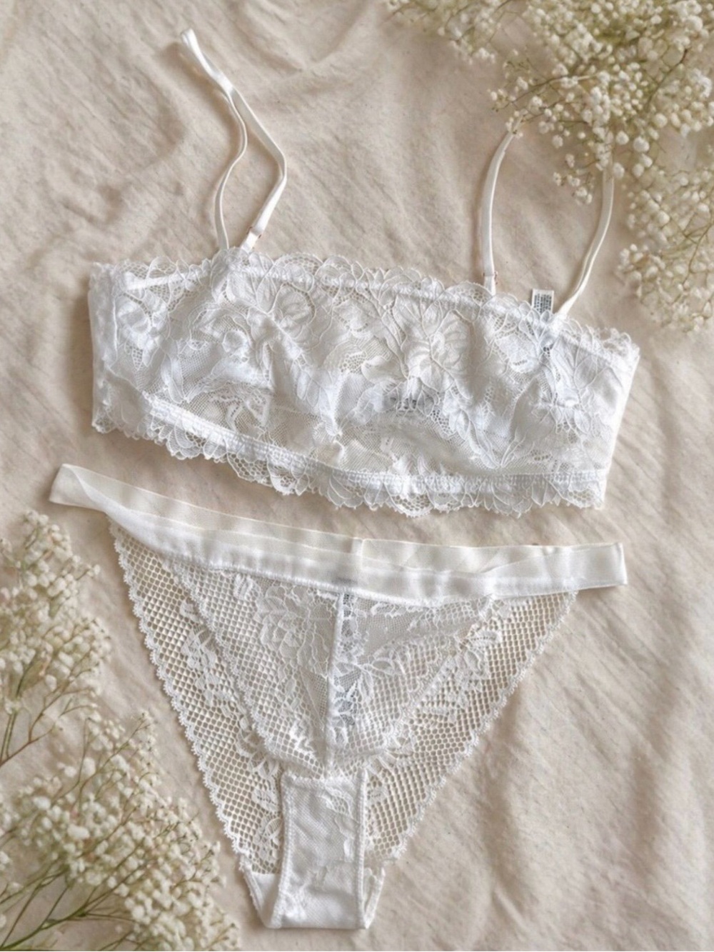 Free People Reya Lace Bralette & Bikini Set